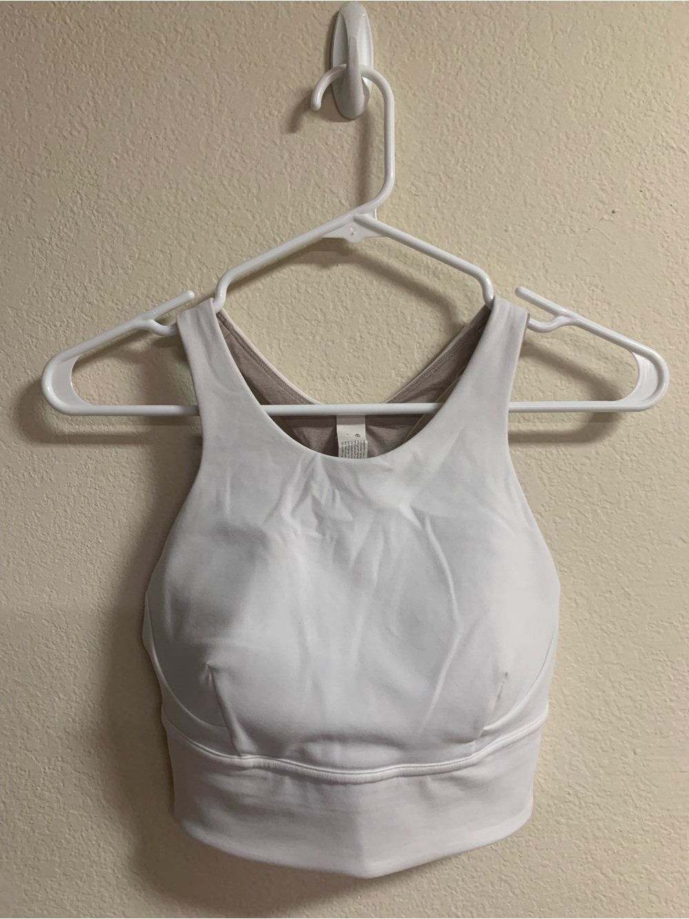 lululemon athletica White High-Neck Longline Sports Bra